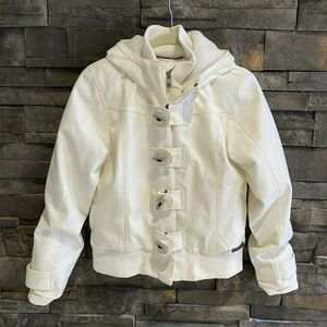 Merrell Opti-Warm Cream Colored Wintwr Jacket‎ Womens Medium Toggle Buttons